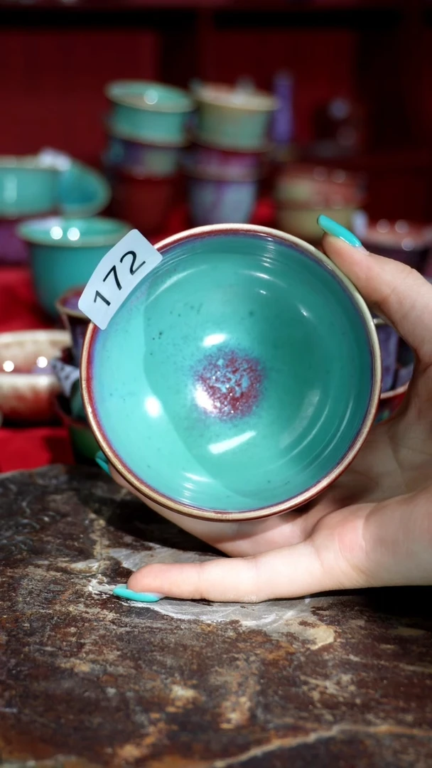 摆件精品窑变钧瓷茶器