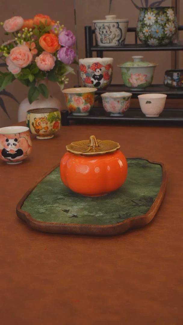 直播间福利 柿子茶叶罐 微瑕介意勿拍