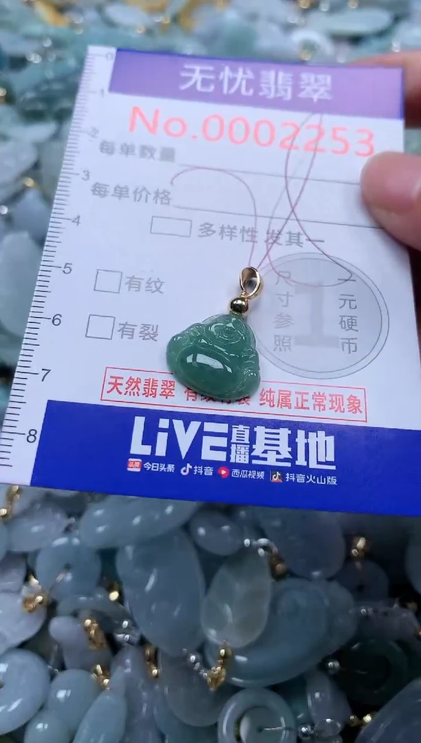 翡翠未镶嵌吊坠(不含链)2253