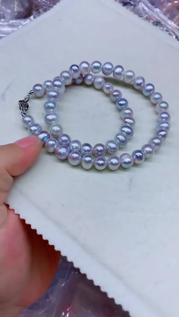 淡水珍珠合金项链非无暇