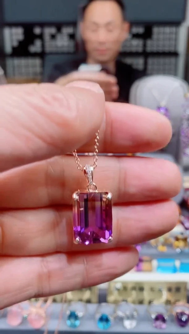 吊坠银S925镶嵌水晶水晶吊坠