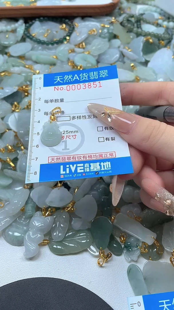 颈饰未镶嵌翡翠净货挂件-3861