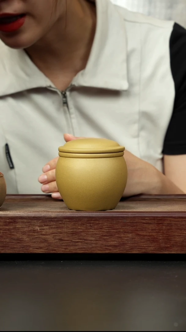 紫砂茶壶黄金段 水缸醒茶罐