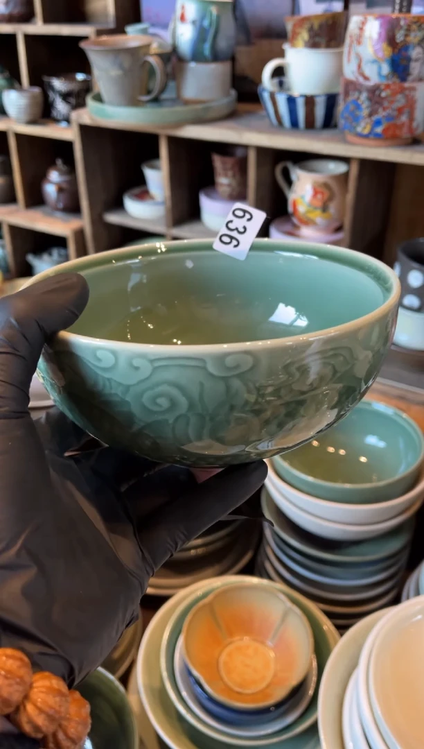 【闪购商品】瓷片636  微瑕龙鱼面碗1个