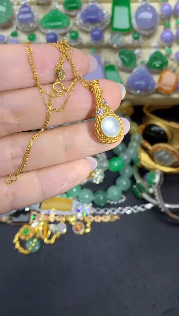 【闪购商品】翡翠颈饰18K金镶嵌368中国好珍宝