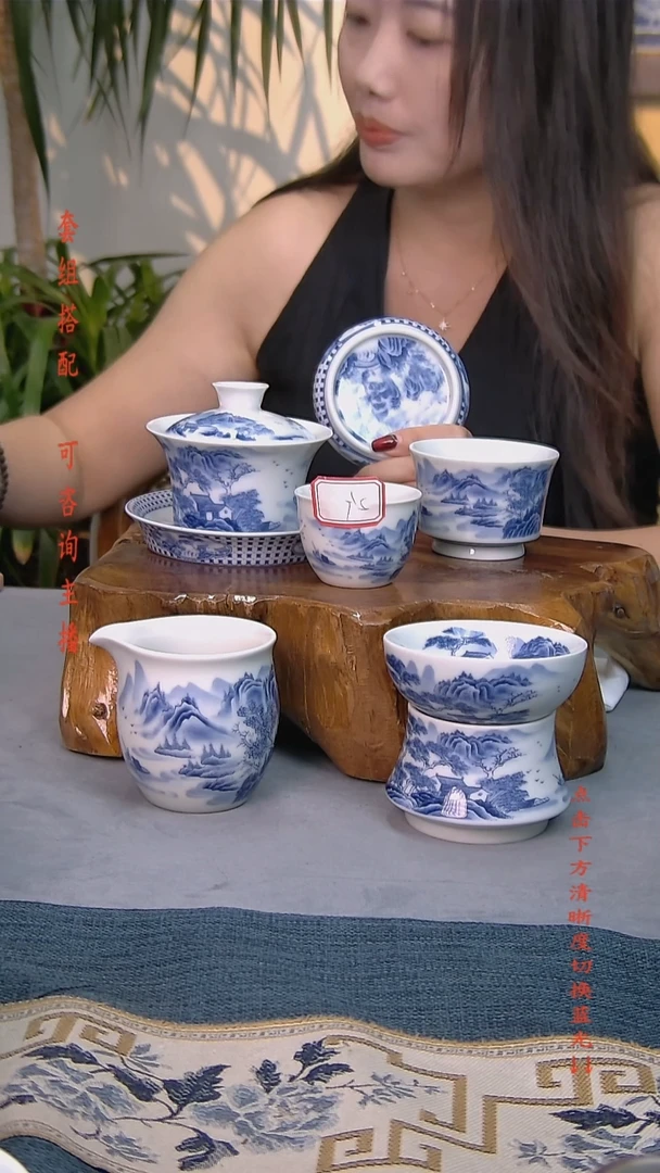简装家用款7件套 白瓷陶瓷茶具