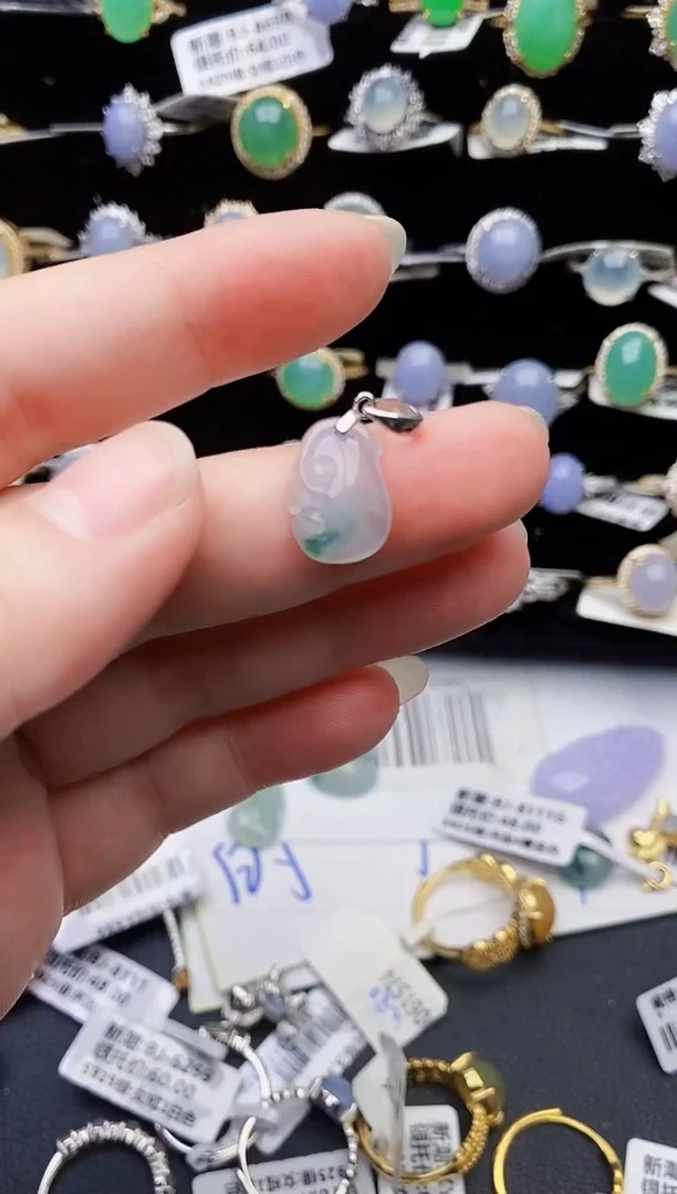 颈饰银S925镶嵌翡翠0561