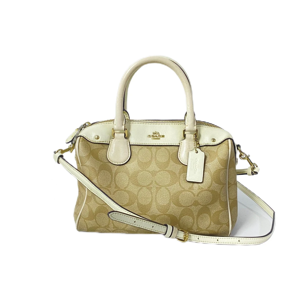 95新 COACH/蔻驰 经典老花PVC波士顿单肩手提斜挎包 SH-3745-A