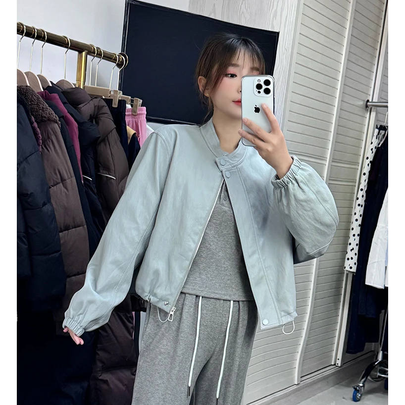 高级感皮衣外套女2025年春秋季新款小个子宽松显瘦PU皮夹克机车服