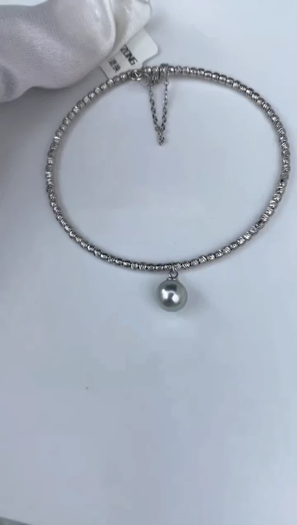 银S925镶嵌手链海水珍珠 多样性发其一