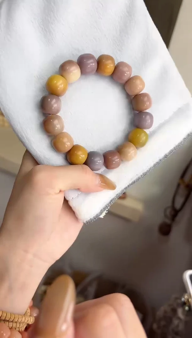 手串菩提根/象牙果沐e63紫美人干磨桶珠13*15mm手串