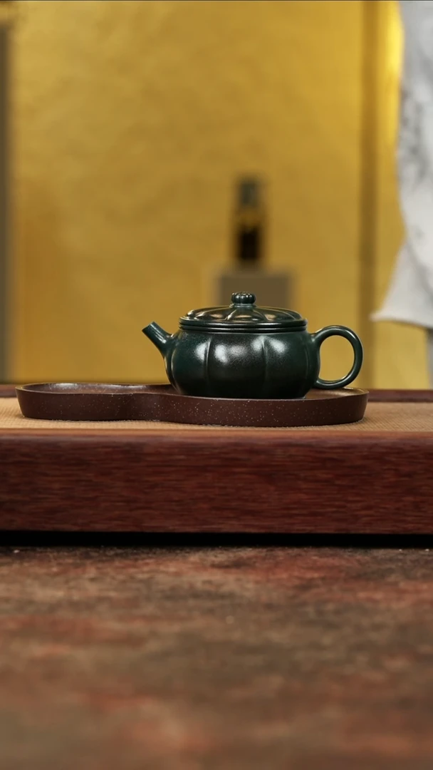 【闪购商品】紫砂茶壶正薪窑柴烧民国绿锦恬