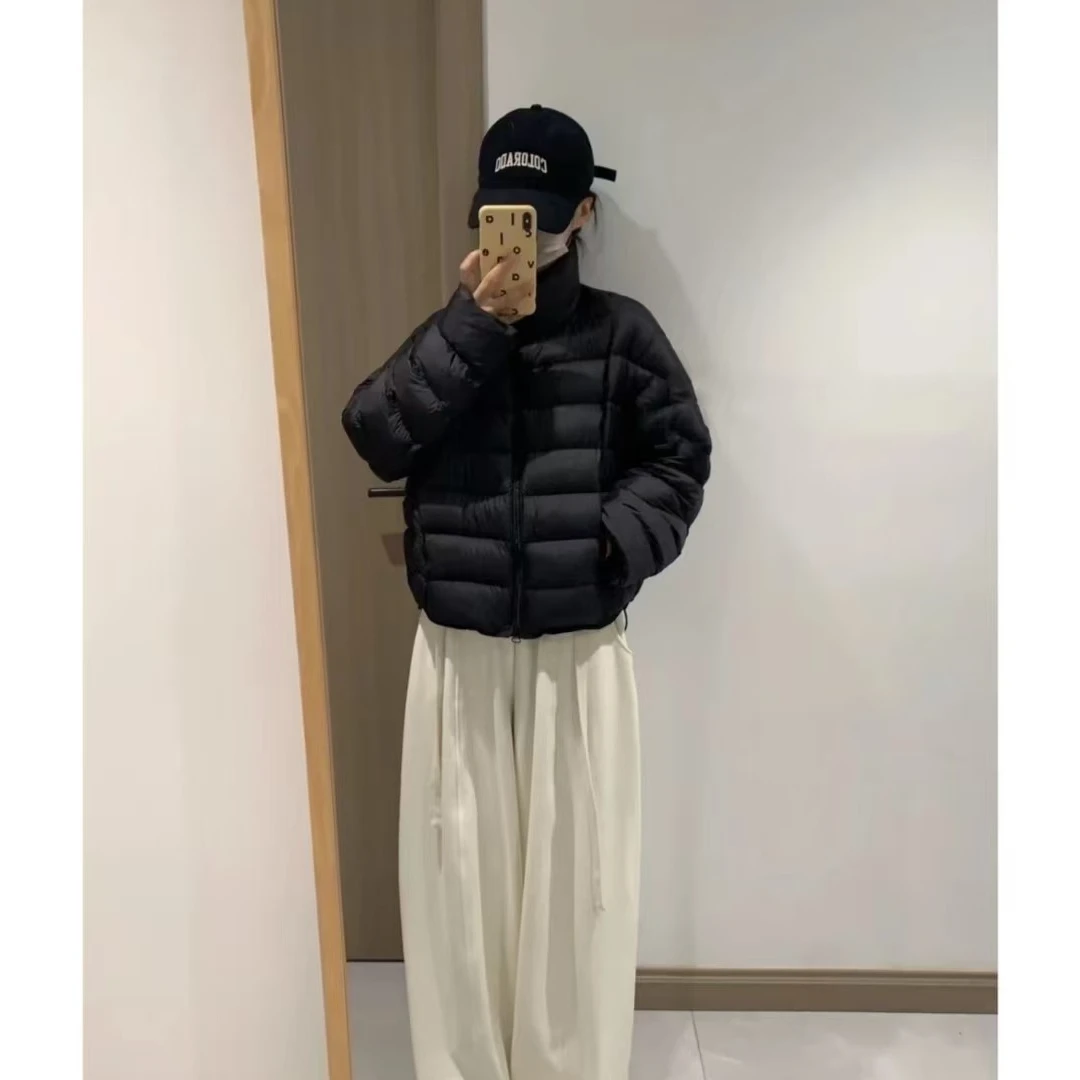 南油小众设计师新品立领多色排骨羽绒服