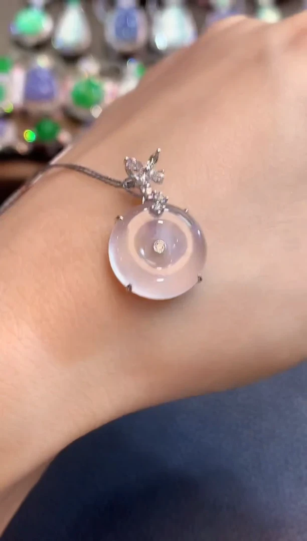 吊坠(不含链)18K金镶嵌翡翠C9