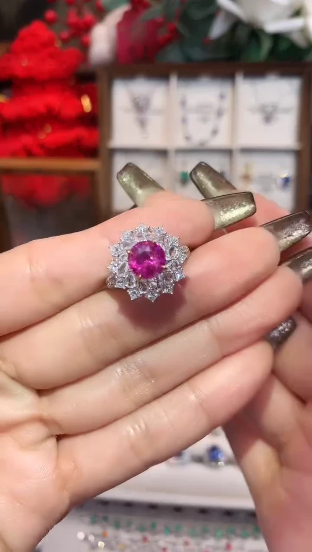 戒指·彩色蓝宝石18K金镶嵌2.03ct/天然宝石/七天无理由