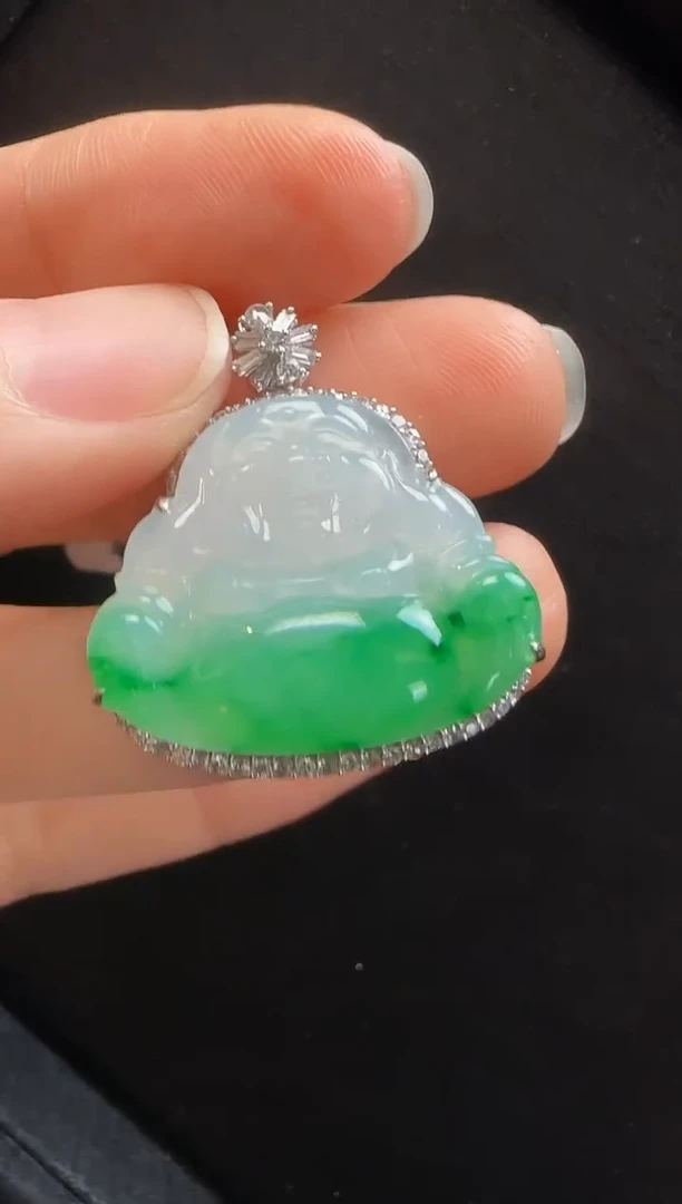 【闪购商品】翡翠颈饰18K金镶嵌541玉佛一个