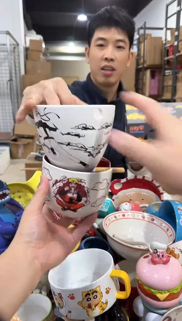 瓷片原盒火影拉面碗2件套