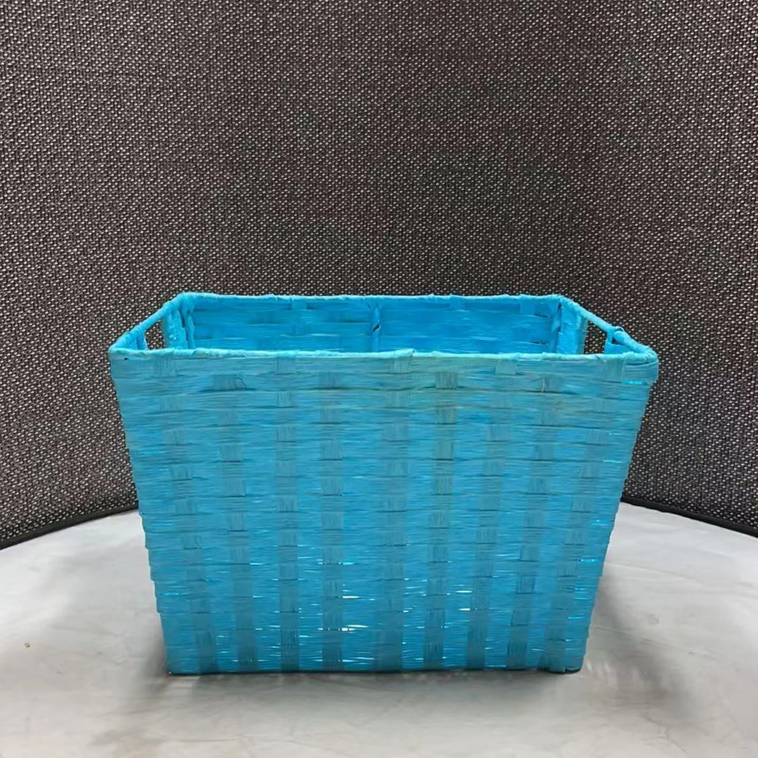 3661瑕疵款 长30宽25高20cm 家用编织收纳筐桌面简约储物篮子