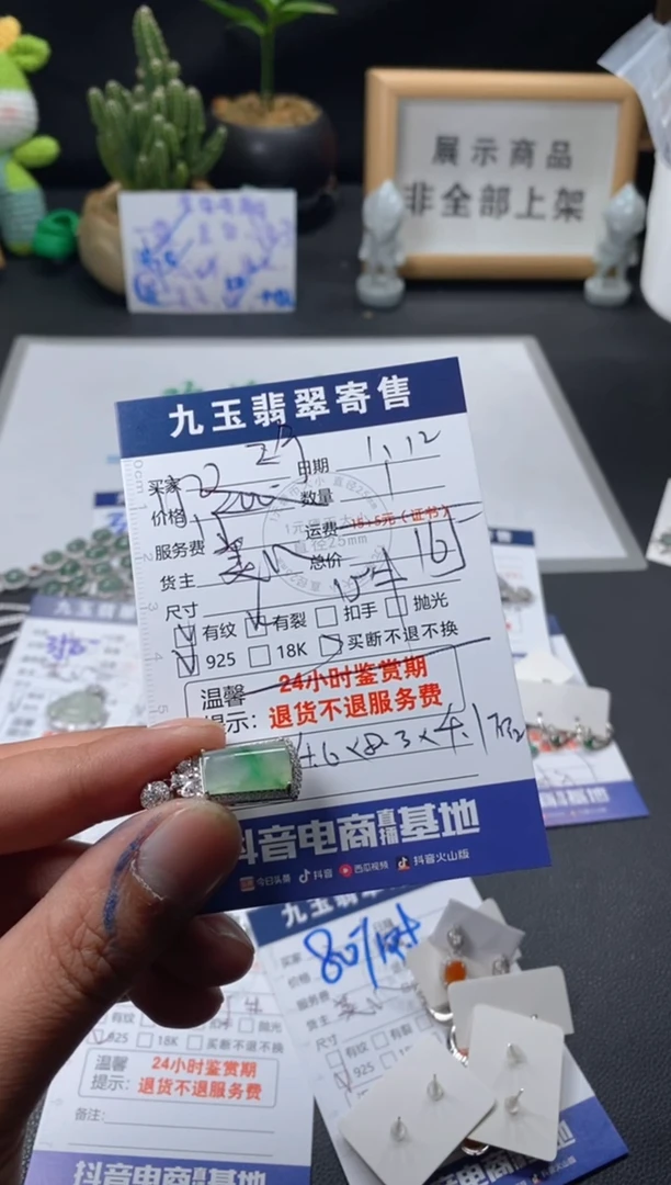 【闪购商品】翡翠颈饰银S925镶嵌买断