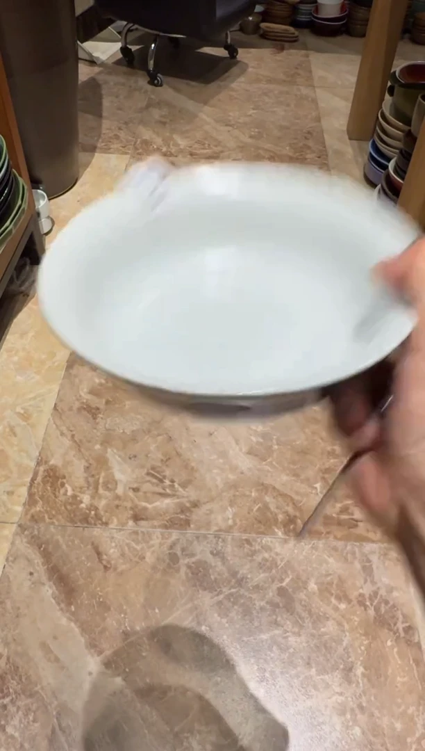 瓷片525外蓝内白反口碗1个