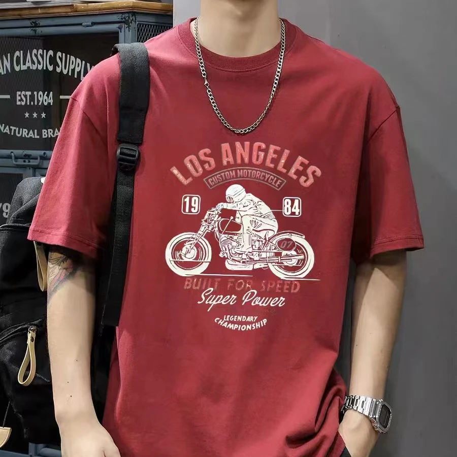 【热卖优品】纯棉圆领情侣同款T恤潮牌潮流休闲百搭半袖严选印花