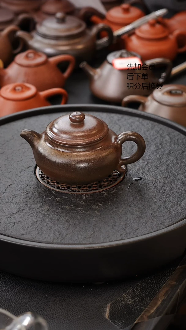 茶壶紫砂引流价 柴烧壶 原矿紫砂  大亨仿古200C
