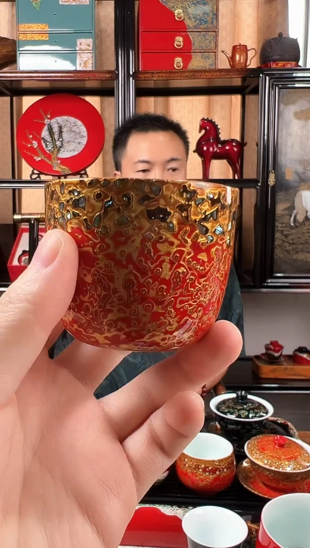金玉满堂大漆茶杯太古大漆