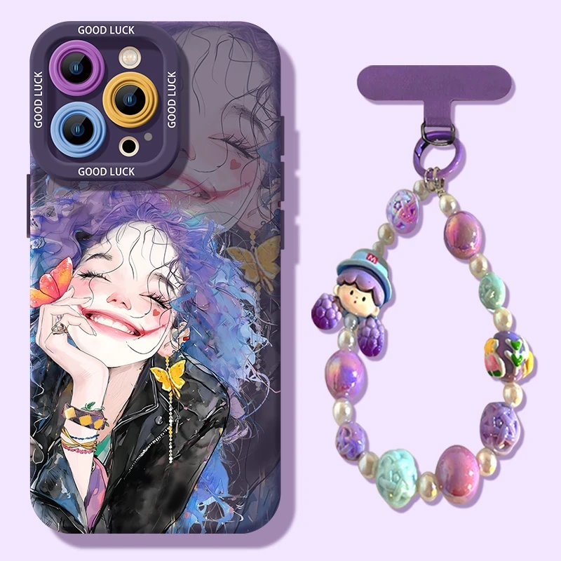 BANCA大笑小丑女孩适用苹果16promax新款手机壳iPhone15/14/13/12