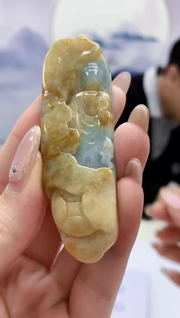 【闪购商品】定制翡翠未镶嵌5145jw-毛货挂件25