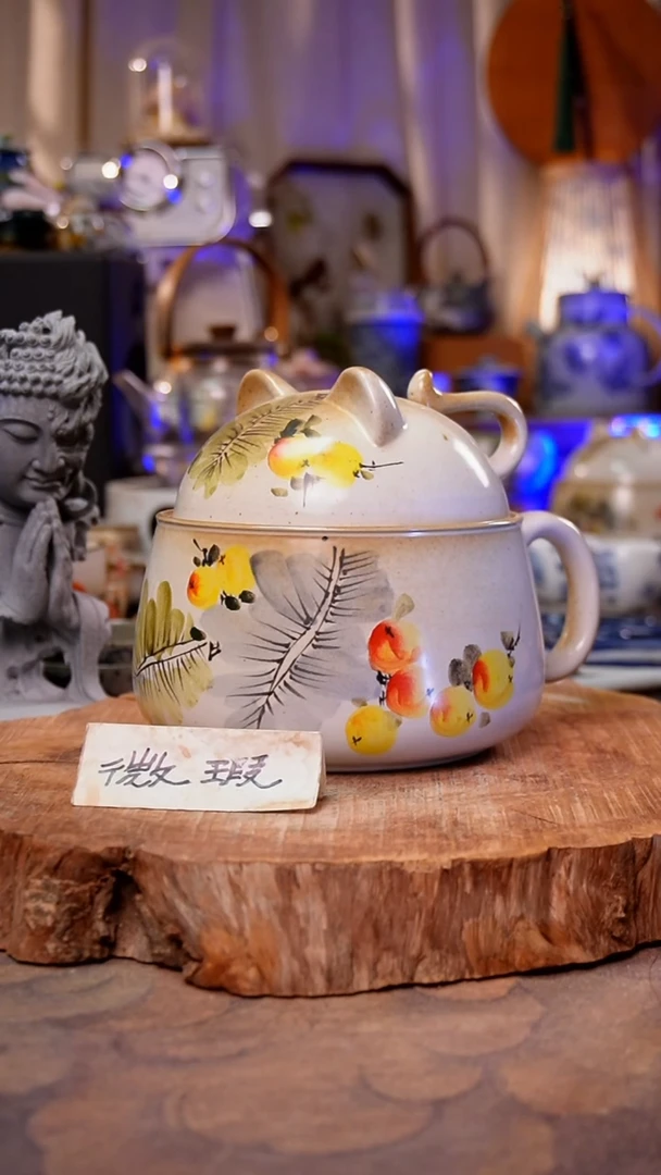杯子琵琶芭蕉叶手工手绘手工手绘