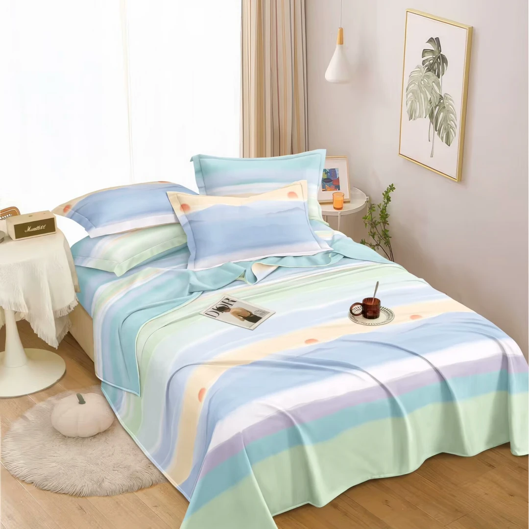 （411）老粗布三件套吸汗透气2.45*2.3米（+－5公分）幻彩云影