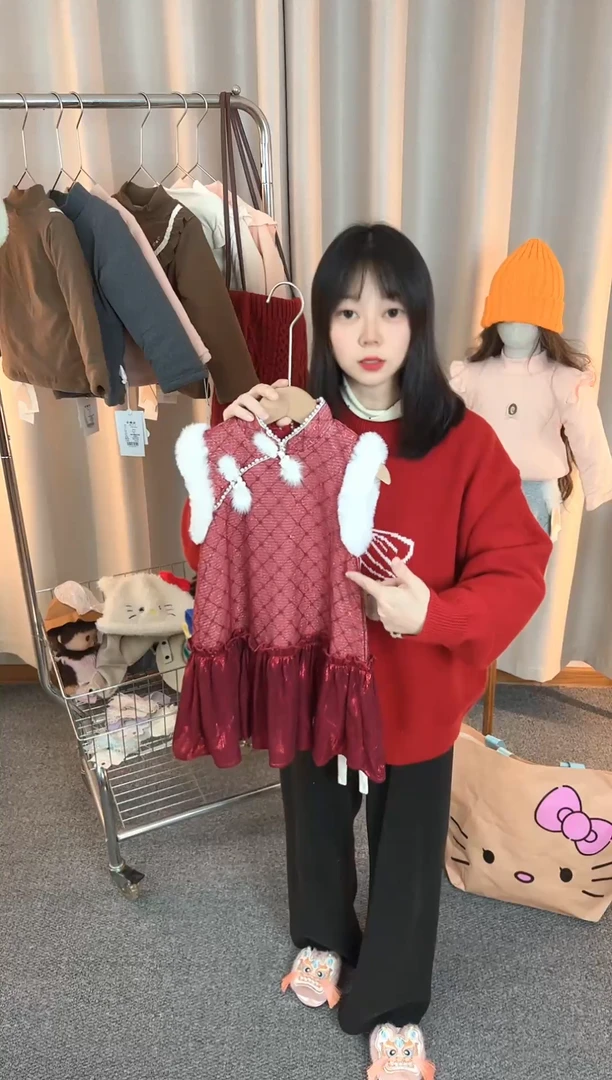 儿童加厚背心裙100码DJ001