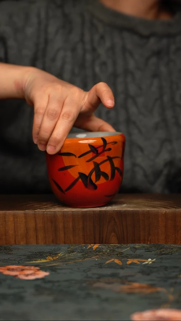 瓷片釉下彩手工手绘同款陶器