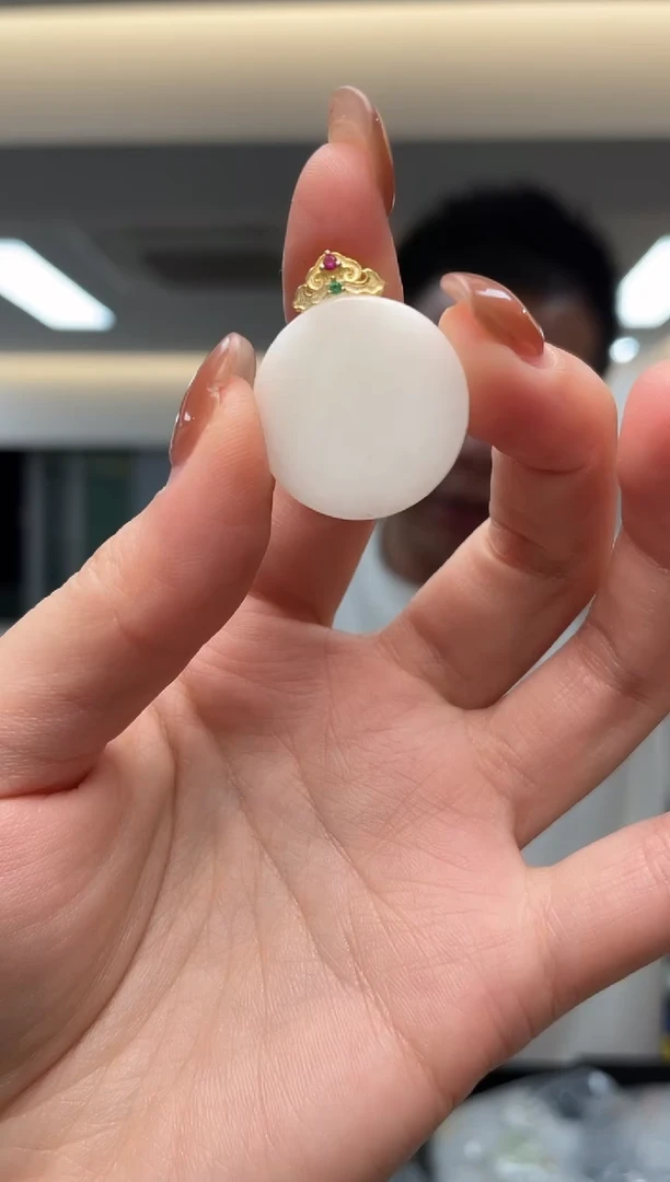 颈饰银S925镶嵌和田玉（多样性发一件）