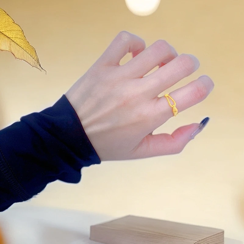 SUNFEEL/赛菲尔赛菲尔万足®足金灵蛇献瑞黄金戒指