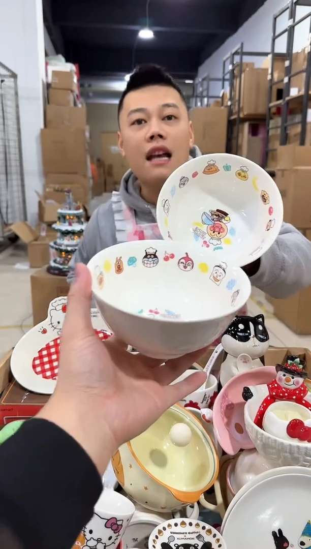 瓷片面包超人大碗2件套