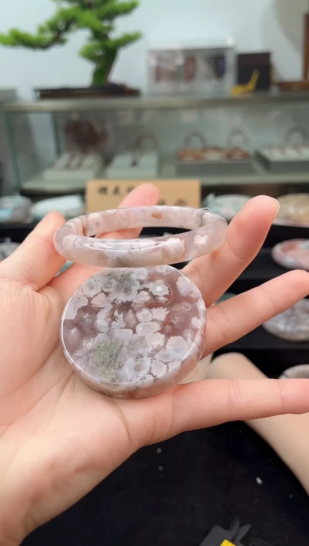未镶嵌手镯石英质玉57圈口（赠品镯心）606159