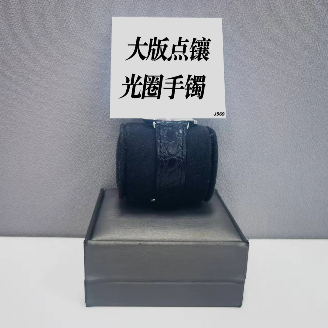 钛钢手镯 大版点镶光圈手镯 ZF-J569