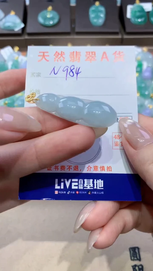 颈饰未镶嵌翡翠天然缅甸翡翠A货挂件