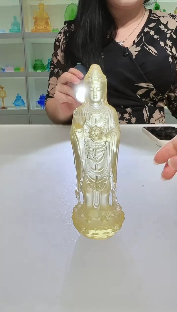 手工艺品琉璃古法琉璃南海观音