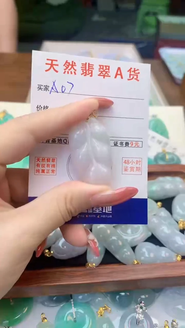颈饰未镶嵌翡翠天然A货翡翠挂件