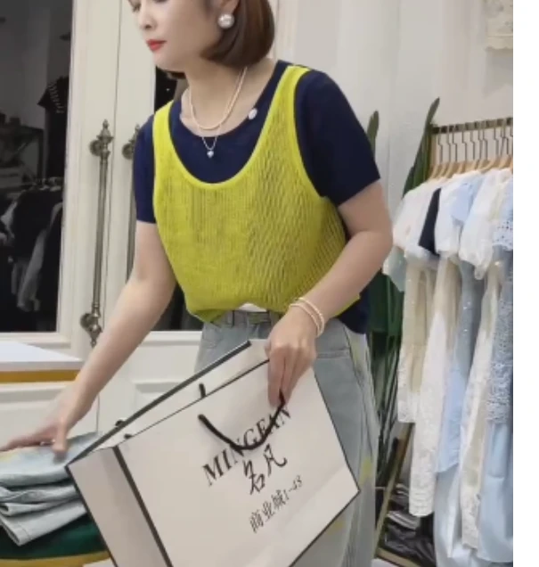 2025夏季新款网红同款洋气减龄韩版爆款上衣假两件休闲-可W