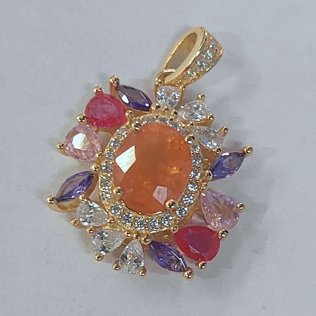 1-14芬达石镶嵌吊坠