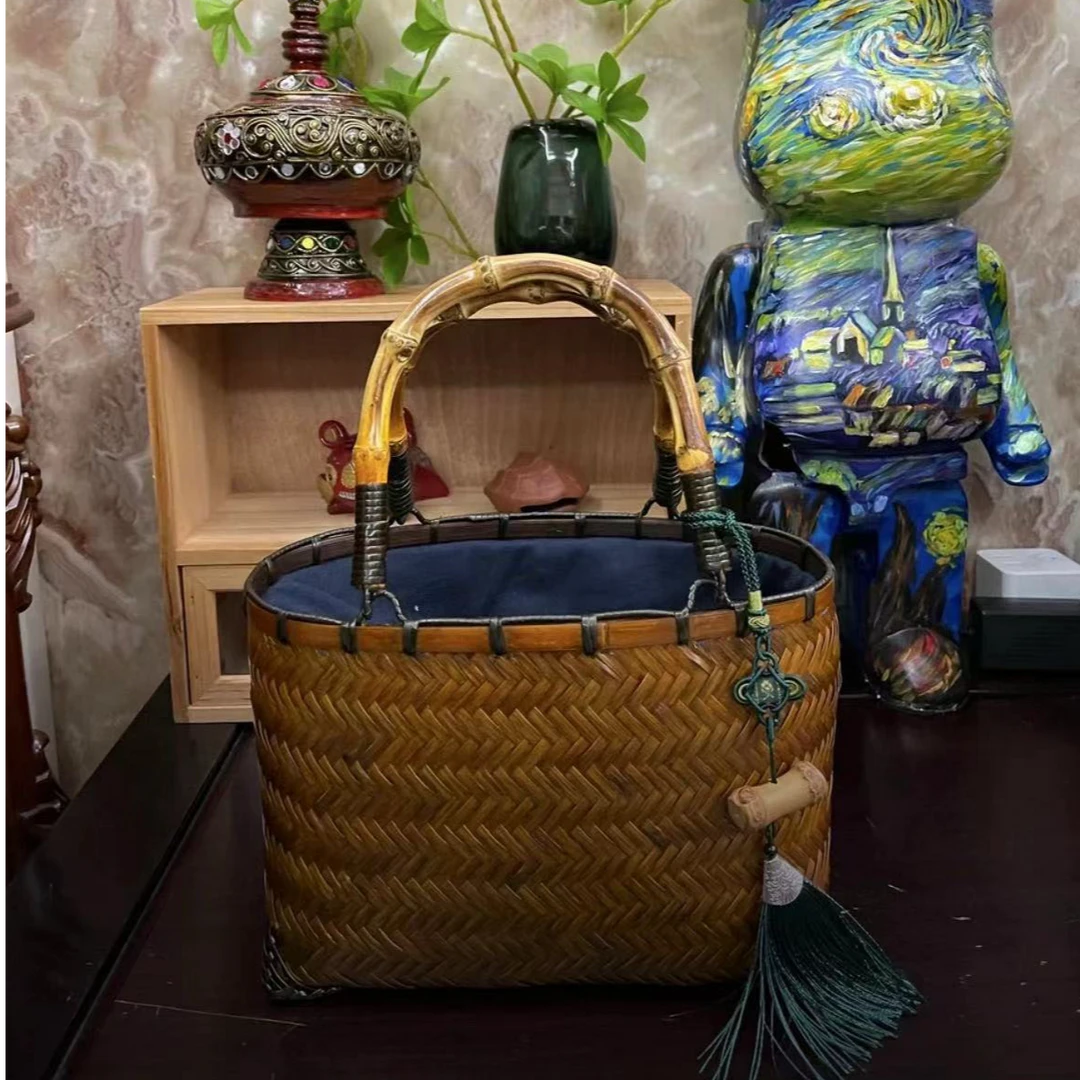 首饰袋 【壹芳珠宝】竹篮首饰袋