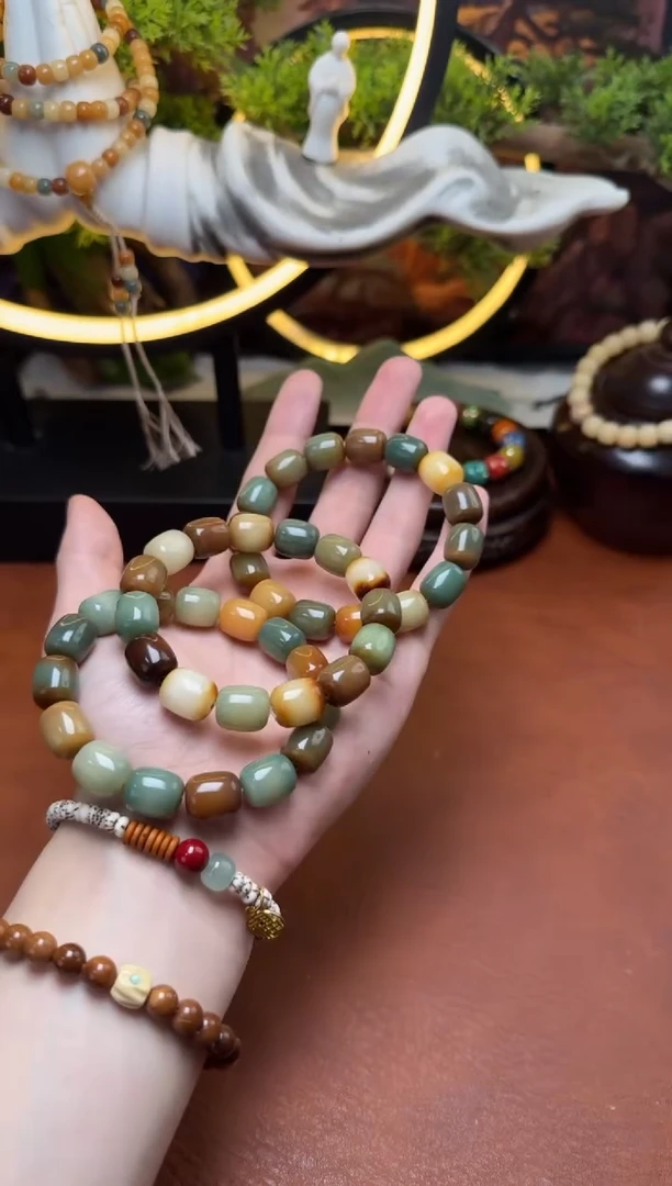 菩提根/象牙果手串菩提根炭烧年糕老型单圈