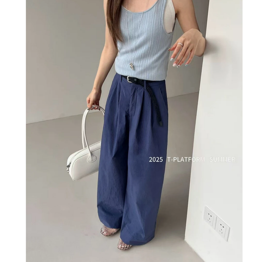 十三行T台-夏季福秒阔腿显瘦宽松百搭休闲裤#15626