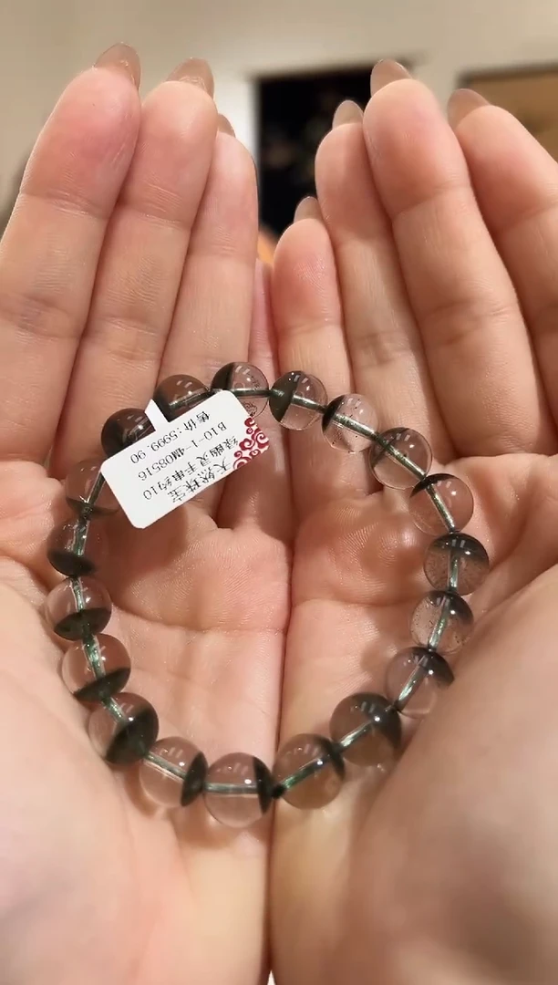 【闪购商品】水晶手串未镶嵌YW3096绿幽灵手串10+