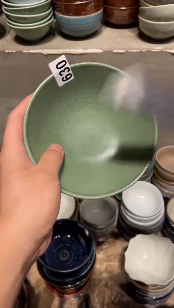 【闪购商品】瓷片630远山手工圆口碗1个