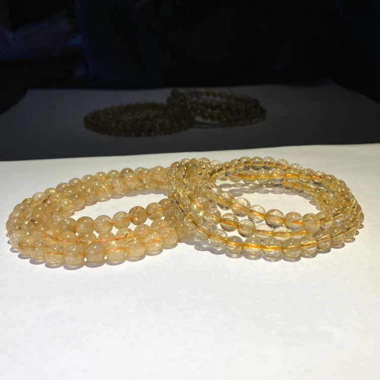 金发晶三圈手链约6mm（多样性发一）