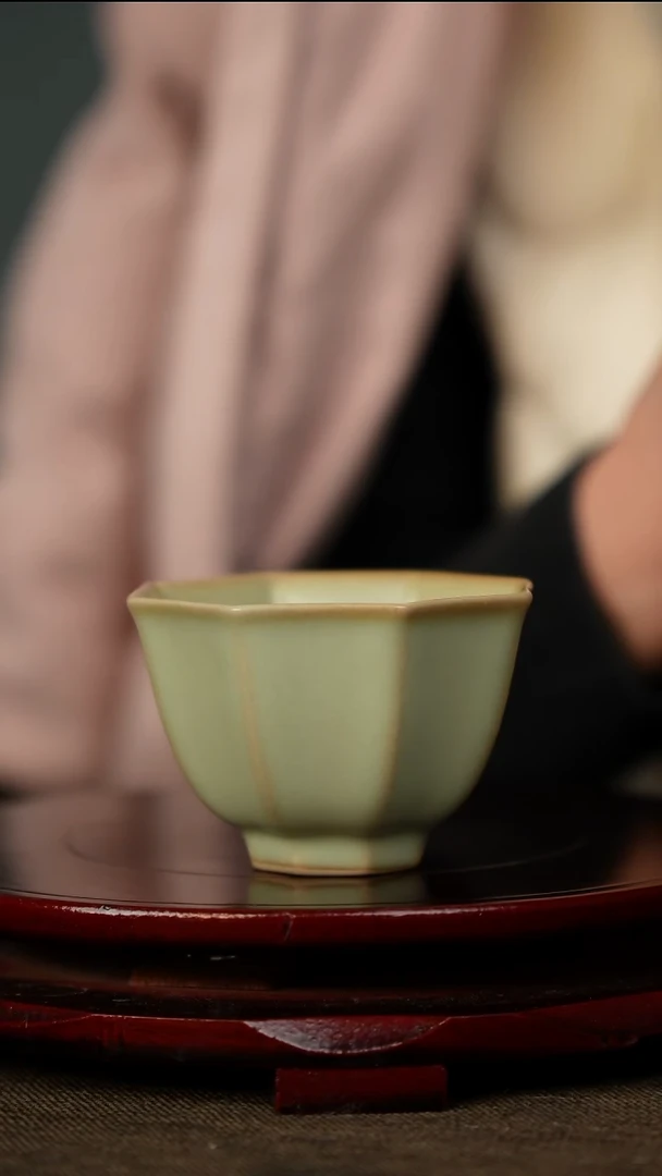 全品 粉青 八方杯